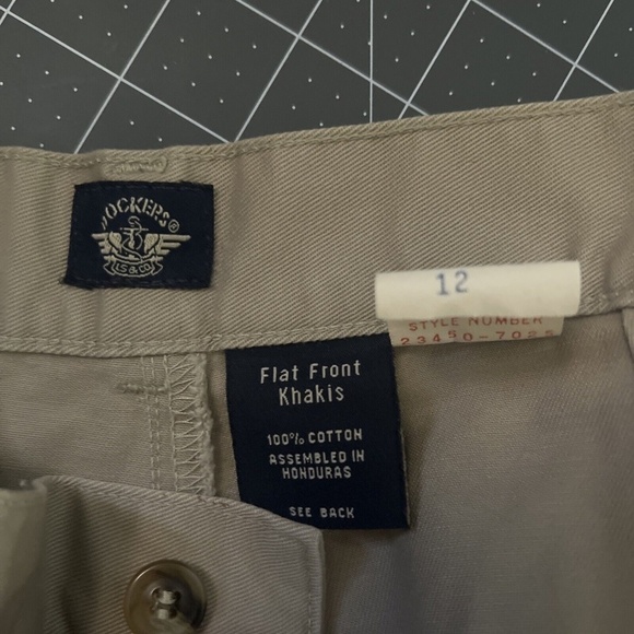 VTG 90s DOCKERS flat front Khaki Pants WOMENS petite 12 - Picture 3 of 5
